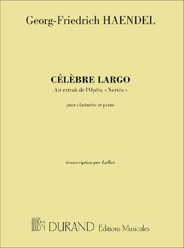Celebre Largo Air Extrait De L'Opera Xerxes Pour